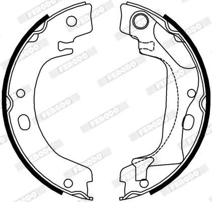 Handler.Part Brake shoe set, parking brake FERODO FSB4011 3