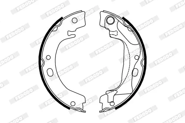 Handler.Part Brake shoe set, parking brake FERODO FSB4011 2