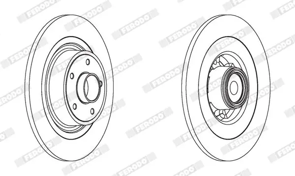 Handler.Part Brake disc FERODO DDF16551 1