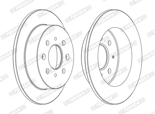 Handler.Part Brake disc FERODO DDF1358C 1