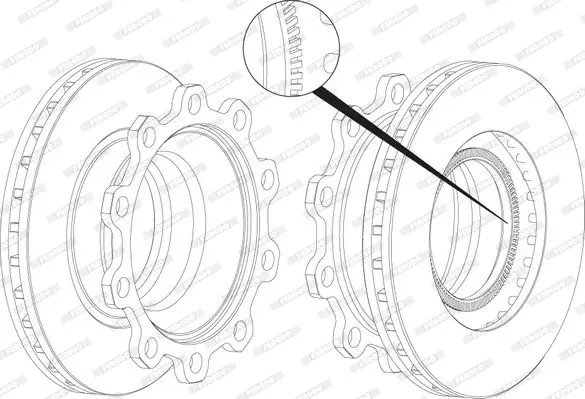 Handler.Part Brake disc FERODO FCR199A 1