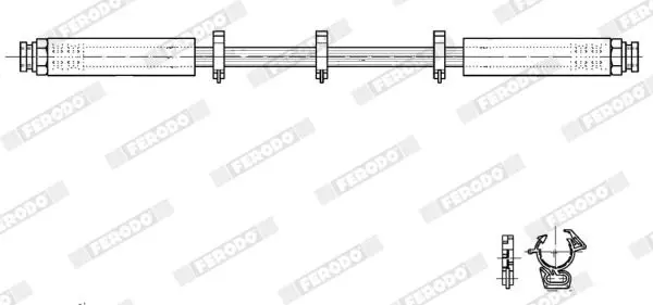 Handler.Part Brake hose FERODO FHY2934 2