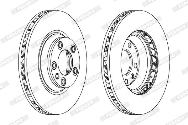 Handler.Part Brake disc FERODO DDF1408RC1 2