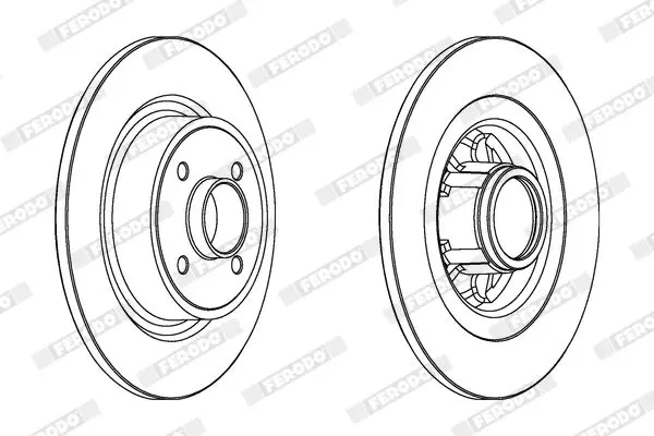 Handler.Part Brake disc FERODO DDF1381C1 2