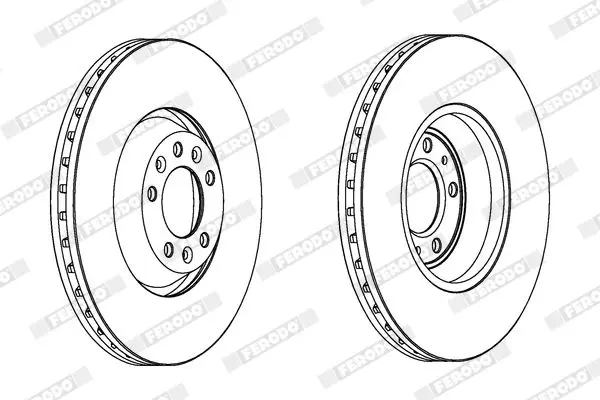 Handler.Part Brake disc FERODO DDF1274C1 2