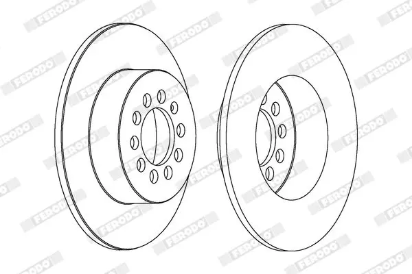 Handler.Part Brake disc FERODO DDF1224C 2