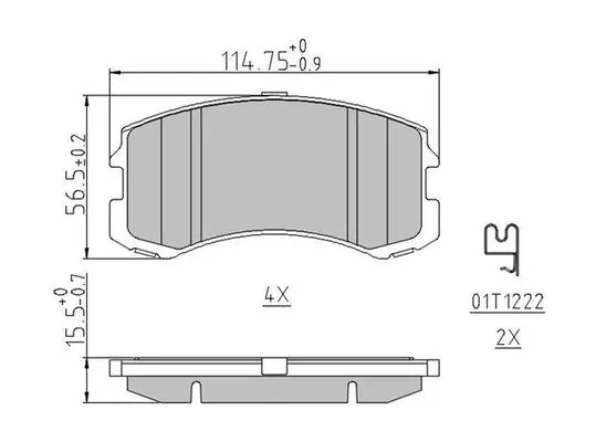 Handler.Part Brake pad set, disc brake FERODO FDB1886 1