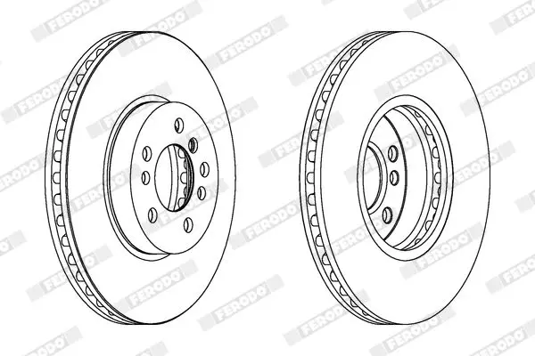 Handler.Part Brake disc FERODO DDF1256C1 2