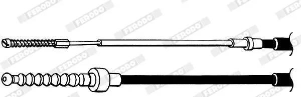 Handler.Part Cable, parking brake FERODO FHB432047 2