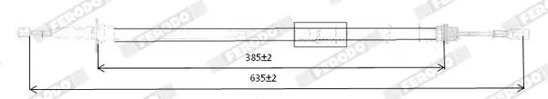 Handler.Part Cable, parking brake FERODO FHB431241 2