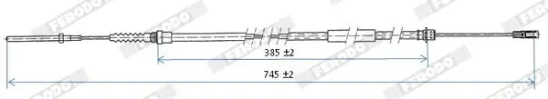 Handler.Part Cable, parking brake FERODO FHB431240 2