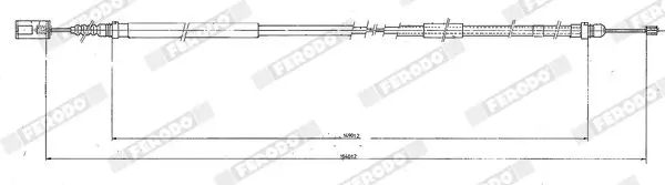 Handler.Part Cable, parking brake FERODO FHB431236 1