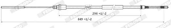 Handler.Part Cable, parking brake FERODO FHB431205 2