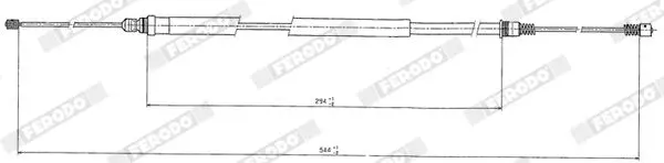 Handler.Part Cable, parking brake FERODO FHB431204 2