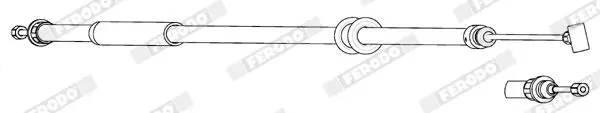 Handler.Part Cable, parking brake FERODO FHB434539 2