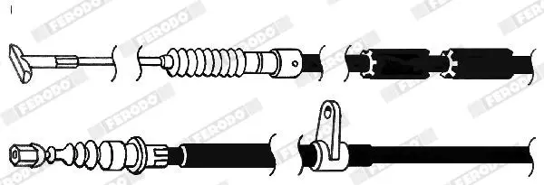 Handler.Part Cable, parking brake FERODO FHB432894 2