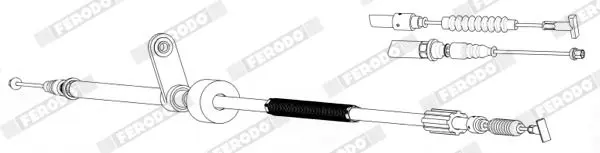 Handler.Part Cable, parking brake FERODO FHB432893 2