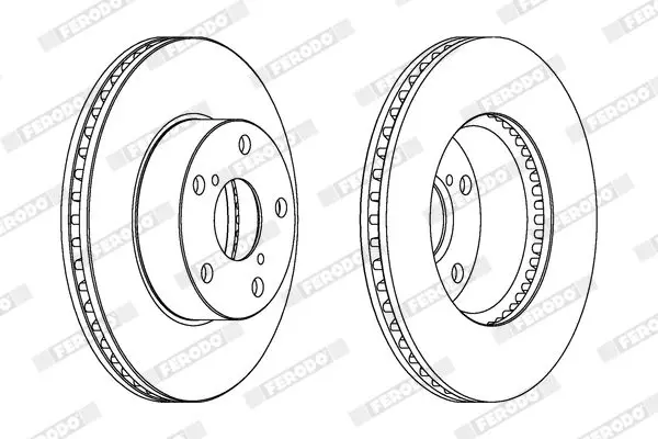 Handler.Part Brake disc FERODO DDF1216C 1