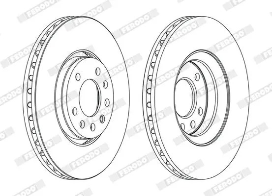 Handler.Part Brake disc FERODO DDF1215C 1