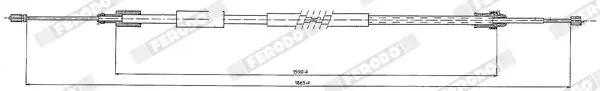 Handler.Part Cable, parking brake FERODO FHB432866 2