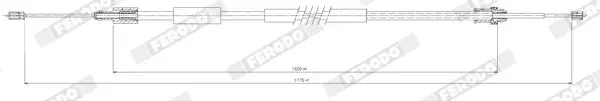 Handler.Part Cable, parking brake FERODO FHB432865 2