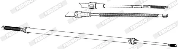 Handler.Part Cable, parking brake FERODO FHB432841 2