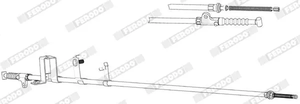 Handler.Part Cable, parking brake FERODO FHB434365 2