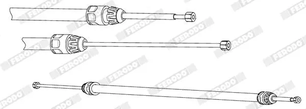 Handler.Part Cable, parking brake FERODO FHB432928 1