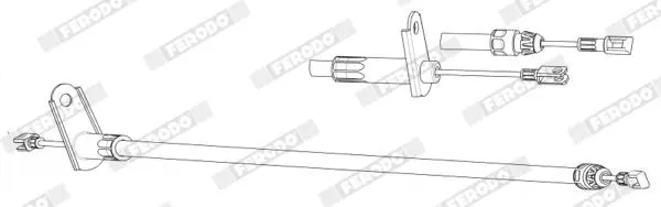 Handler.Part Cable, parking brake FERODO FHB432904 2