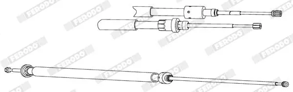 Handler.Part Cable, parking brake FERODO FHB433041 2