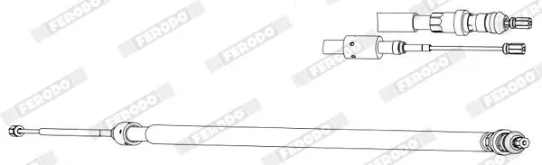 Handler.Part Cable, parking brake FERODO FHB433026 1