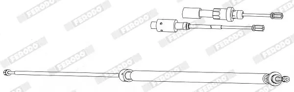 Handler.Part Cable, parking brake FERODO FHB433025 2