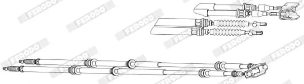 Handler.Part Cable, parking brake FERODO FHB433018 1