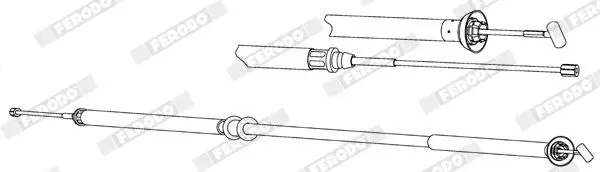 Handler.Part Cable, parking brake FERODO FHB432995 2