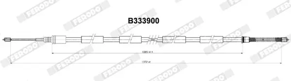 Handler.Part Cable, parking brake FERODO FHB431128 2