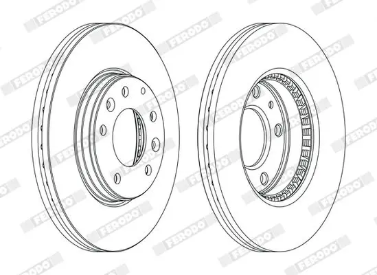 Handler.Part Brake disc FERODO DDF1210C 2