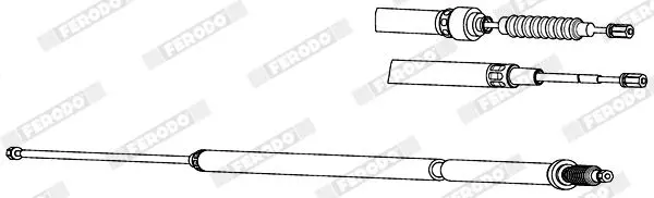 Handler.Part Cable, parking brake FERODO FHB432729 2