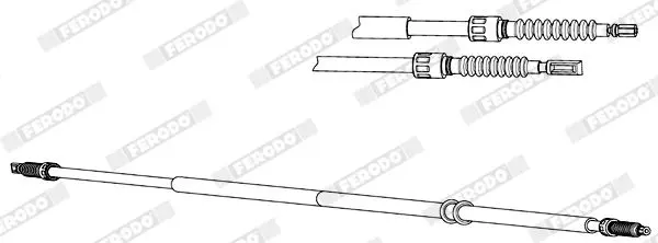 Handler.Part Cable, parking brake FERODO FHB432634 1