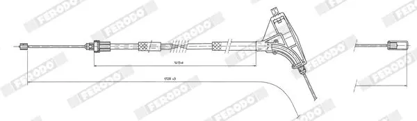 Handler.Part Cable, parking brake FERODO FHB432415 2