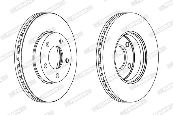 Handler.Part Brake disc FERODO DDF1209C 1