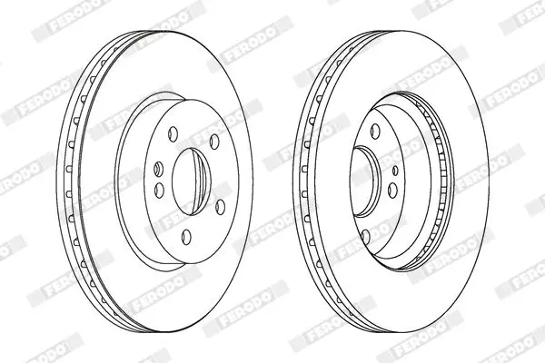 Handler.Part Brake disc FERODO DDF1203C 2