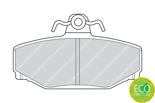 Handler.Part Brake pad set, disc brake FERODO FDB676 2