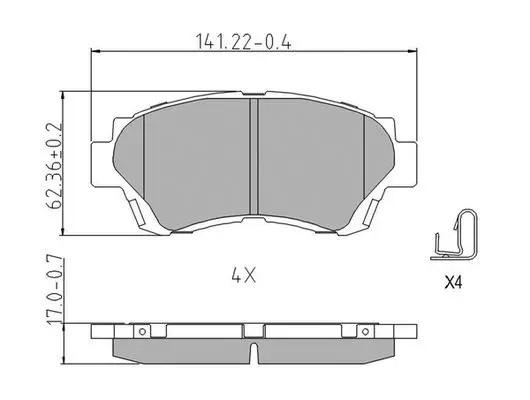 Handler.Part Brake pad set, disc brake FERODO FDB868 2