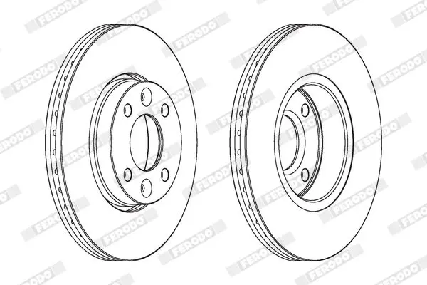 Handler.Part Brake disc FERODO DDF1201C 2