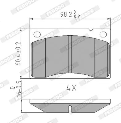 Handler.Part Brake pad set, disc brake FERODO FDB813 1