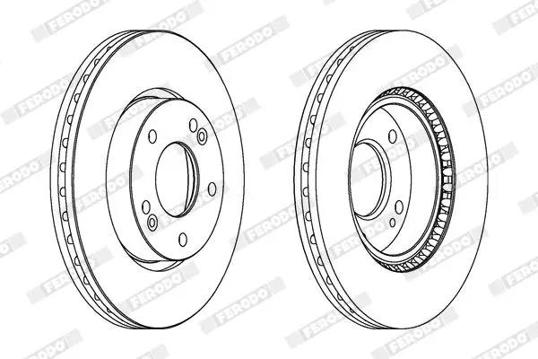 Handler.Part Brake disc FERODO DDF1619C 1