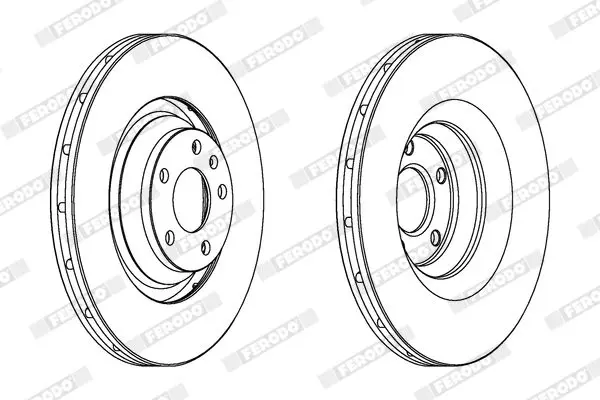 Handler.Part Brake disc FERODO DDF1238C1 2