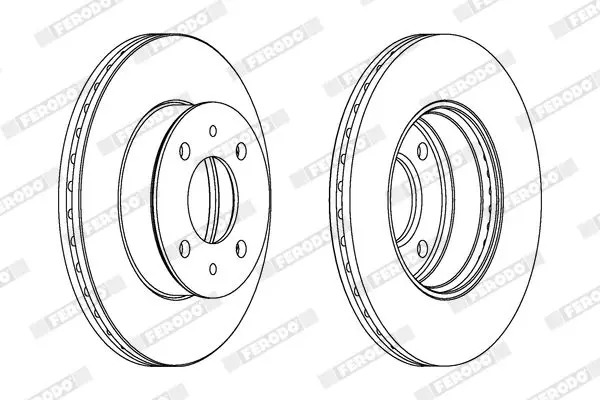 Handler.Part Brake disc FERODO DDF1632 2