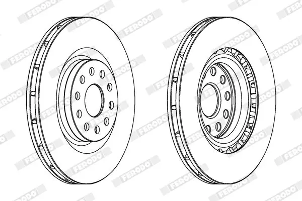 Handler.Part Brake disc FERODO DDF1162 2