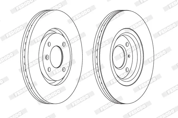 Handler.Part Brake disc FERODO DDF1152C 2